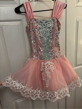 Weissman Pink Sequin & Lace Tulle Dance Costume